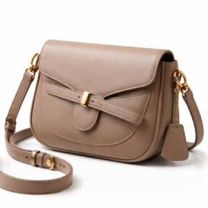 Beige PU leather crossbody shoulder bag with front flap strap design, gold buckle detail, adjustable sling strap Beige PU leather crossbody sling bag with flap closure, Beige PU leather crossbody bag with front buckle flap closure and adjustable strap for women 3. Product Description This classic crossbody bag is designed for everyday elegance and functional use. Crafted from high-quality PU vegan leather, it features a secure front buckle flap closure with a structured silhouette. The adjustable shoulder strap ensures comfortable wear, while the compact design makes it ideal for daily essentials such as phone, wallet, and cosmetics. Finished with gold-tone hardware, this bag delivers a premium look suitable for both casual and semi-formal use. 4. Image Caption Elegant Beige Buckle Flap Crossbody Bag with Adjustable Strap 5. Product URL (SEO Friendly) https://yourdomain.com/products/classic-buckle-flap-crossbody-bag-pu-leather Final Recommendation Use this as primary SKU for “Everyday Crossbody Segment” targeting GCC mid-market buyers. Risk Level Low Exact Action Steps Upload image → Assign SKU (AEG-CB-009) Copy all fields into website CMS Add category: Crossbody Bags Add tags: PU Leather, Ladies Bag, Export Quality Map pricing with minimum 40–60% margin Financial / Compliance Impact • High conversion potential (daily-use category) • No compliance risk (non-branded generic design) • Strong repeat order probability Decision Status Proceed